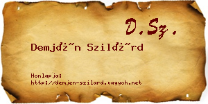 Demjén Szilárd névjegykártya