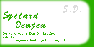 szilard demjen business card
