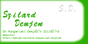 szilard demjen business card